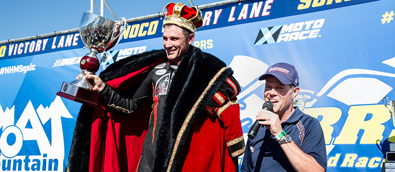 Shane Narbonne "King of the Classic" and David McGrath at the 95th Annual Loudon Classic in 2018